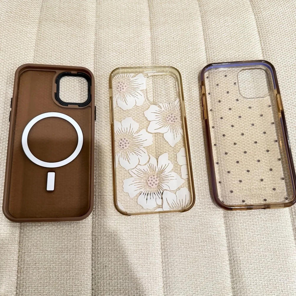 kate spade Floral and Clear iPhone 12 Pro Cases - Brown and Purple
